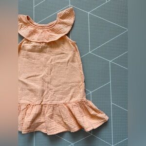 Wonder Nation|Baby girl/toddler pastel Coral Sleeveless Dress in gauzy cotton•3T